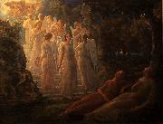 Louis Janmot The golden stairs oil on canvas